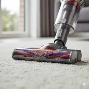 Close-up of the Anti Hair Wrap floorhead preventing hair tangles on a Shark cordless model.