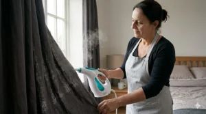 A variety of handheld steam cleaner accessories including brass brushes, detail nozzles, and extension hoses for versatile home cleaning.