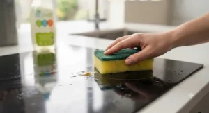 An open value pack of multi-coloured kitchen sponges spilling out, highlighting a cost-effective bulk buy for household chores.